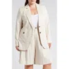 Universal Standard Coastal Linen Blend Blazer In White