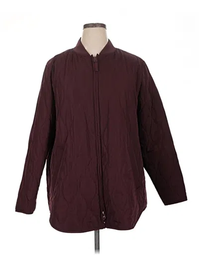 Pre-owned Universal Standard Coat In Burgundy