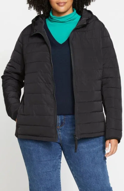 Universal Standard Comfort Panel Light Padded Packable Jacket In Black