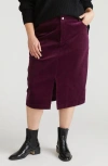 Universal Standard Corduroy Midi Skirt In Purple