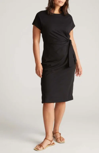 Universal Standard Crescent Knot T-shirt Dress In Black