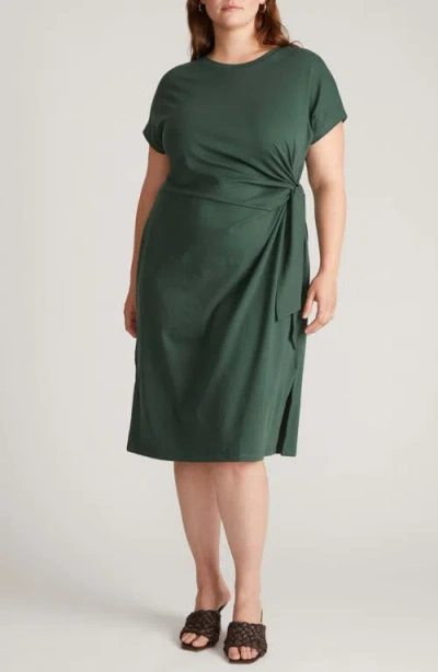 Universal Standard Crescent Knot T-shirt Dress In Green