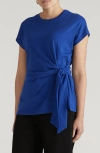 Universal Standard Crescent Side Tie Top In Blue