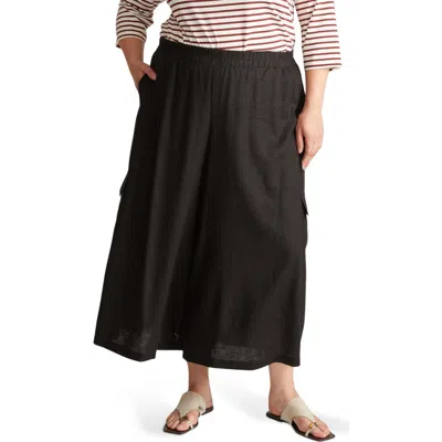 Universal Standard Crop Palazzo Cargo Pants In Black