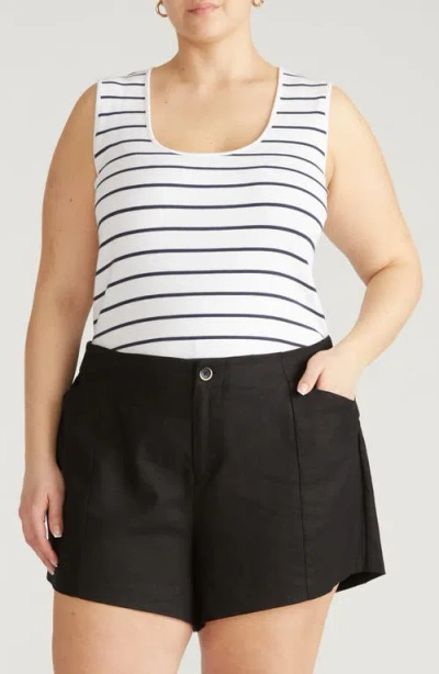 Universal Standard Daisy Ribbed Scoop Neck Tank In Multi