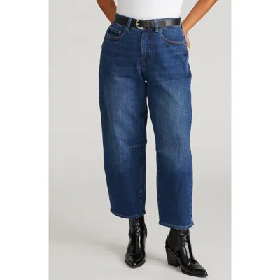 Universal Standard Dakota High Waist Crop Barrel Jeans In Blue