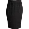Universal Standard Danube Stretch Ponte Skirt In Charcoal Houndstooth