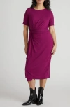 Universal Standard Delilah Tie Waist Midi Dress In Purple