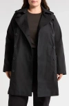 Universal Standard Derjon Double Breasted Trench Coat In Black