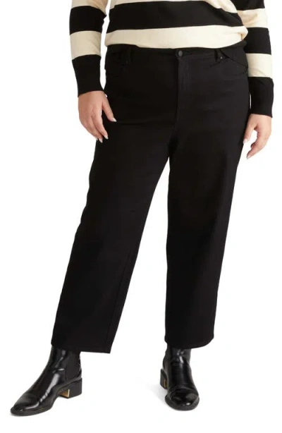 Universal Standard Donna Curve High Waist Straight Leg Jeans In Black