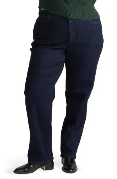 Universal Standard Donna High Waist Straight Leg Jeans In Blue