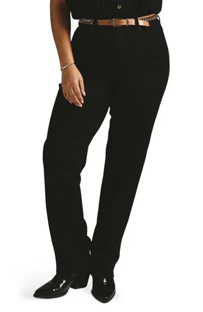 Universal Standard Donna High Waist Straight Leg Jeans In Black