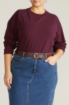 Universal Standard Drop Shoulder Top In Purple