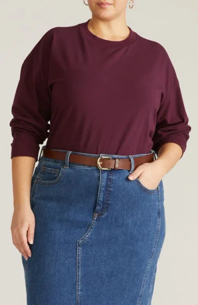 Universal Standard Drop Shoulder Top In Purple