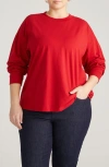 Universal Standard Drop Shoulder Top In Red