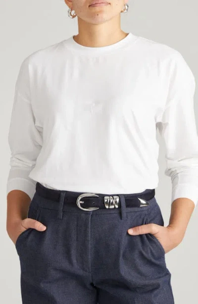 Universal Standard Drop Shoulder Top In White