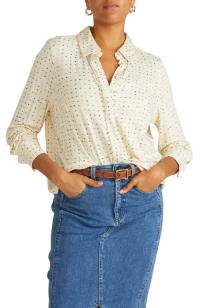 Universal Standard Elbe Button-up Shirt In Neutral