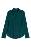 Universal Standard Elbe Button-up Shirt In Forest Green