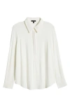 Universal Standard Elbe Button-up Shirt In White