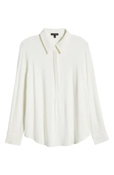 Universal Standard Elbe Popover Shirt In White
