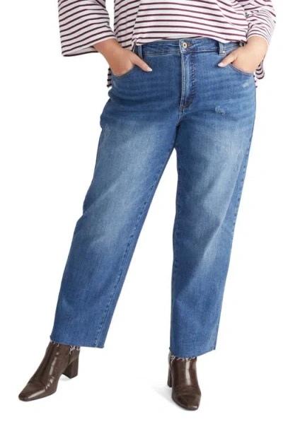 Universal Standard Etta High Waist Ankle Straight Leg Jeans In Blue
