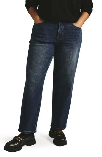 Universal Standard Etta High Waist Ankle Straight Leg Jeans In Saint Lawrence Blue