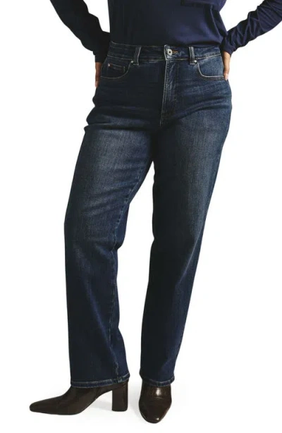 Universal Standard Etta High Waist Ankle Straight Leg Jeans In Saint Lawrence Blue