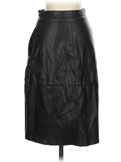 Pre-owned Universal Standard Faux Leather Skirt In Black