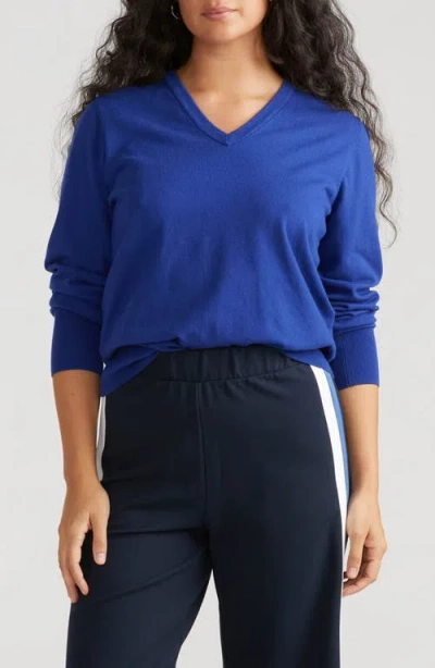 Universal Standard Flora V-neck Sweater In Astral Aura