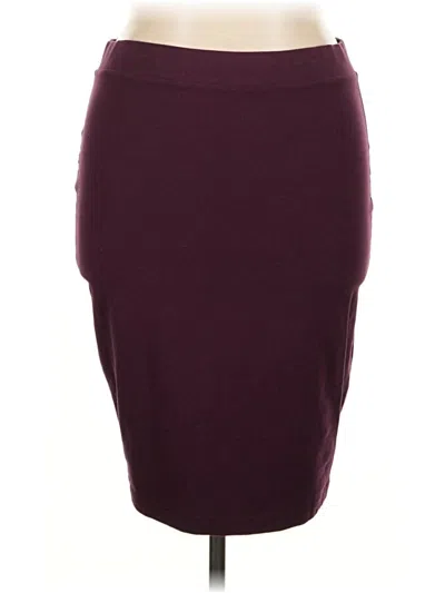 Pre-owned Universal Standard Formal Skirt In Burgundy