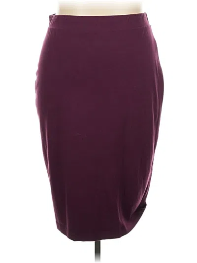 Pre-owned Universal Standard Formal Skirt In Burgundy
