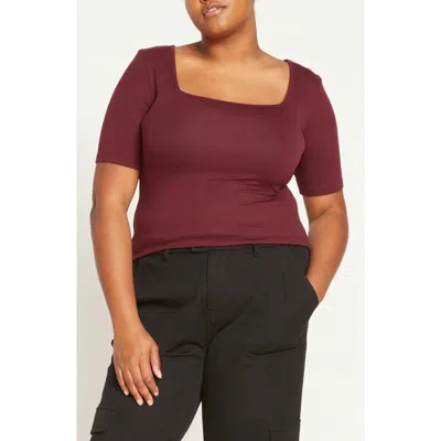 Universal Standard Foundation Short Sleeve Top In Neutral