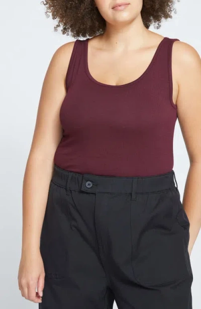 Universal Standard Foundation Tank In Burgundy
