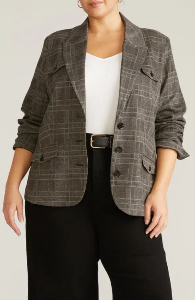 Universal Standard Four Pocket Blazer In British Plaid
