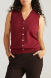 Universal Standard Frankie Sweater Vest In Red