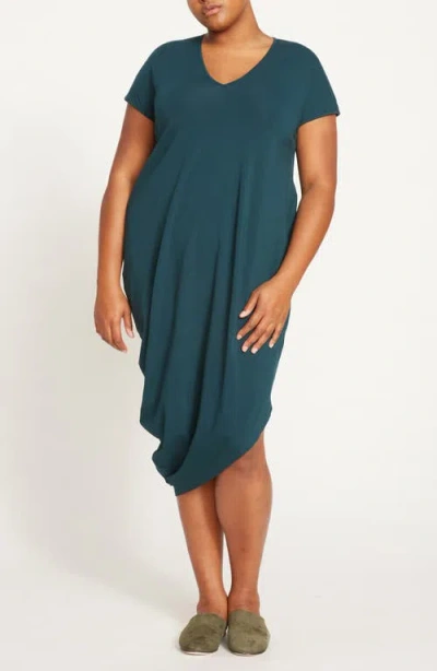 Universal Standard Geneva Asymmetric T-shirt Dress In Deep Sea