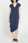 Universal Standard Geneva Asymmetric T-shirt Dress In Midnight