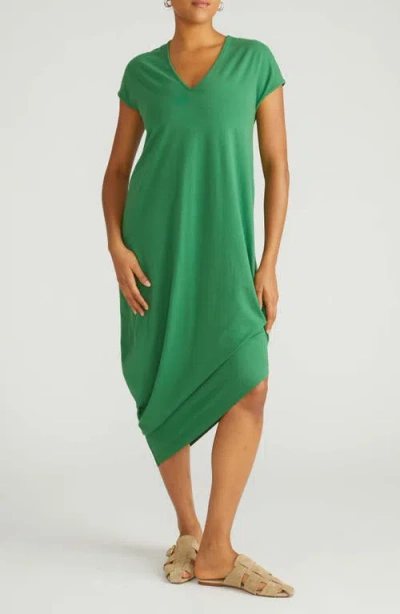 Universal Standard Geneva Asymmetric T-shirt Dress In Green