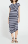 Universal Standard Geneva Dress In Midnight/white Stripe