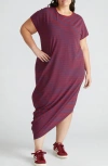 Universal Standard Geneva Dress In Rhubard/blue Opal Stripe