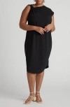 Universal Standard Geneva Knot Shoulder Jersey Dress In Black