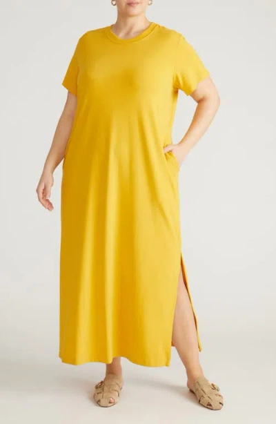 Universal Standard Halie Maxi T-shirt Dress In Yellow