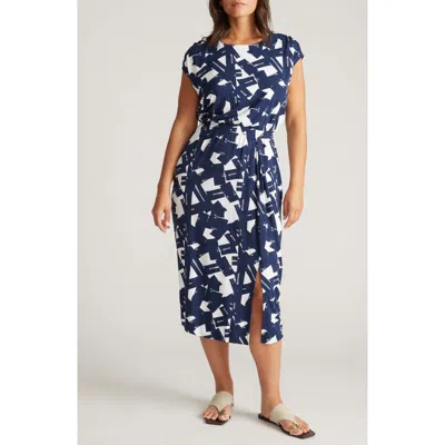 Universal Standard Havana Divine Liquid Jersey Dress In Blue