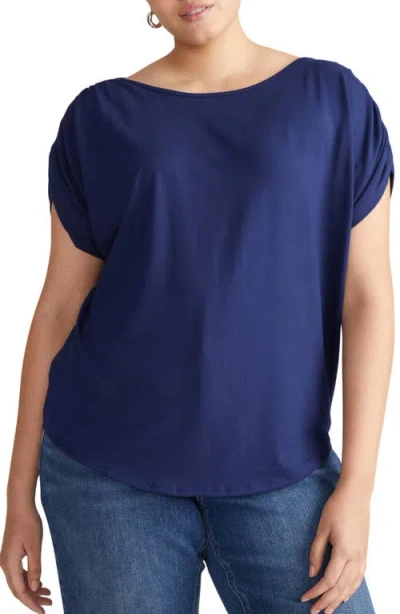 Universal Standard Helena Divine Jersey Top In Blue