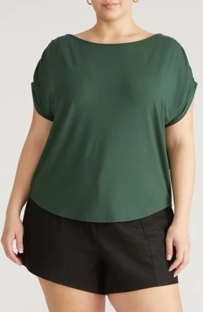 Universal Standard Helena Divine Jersey Top In Green