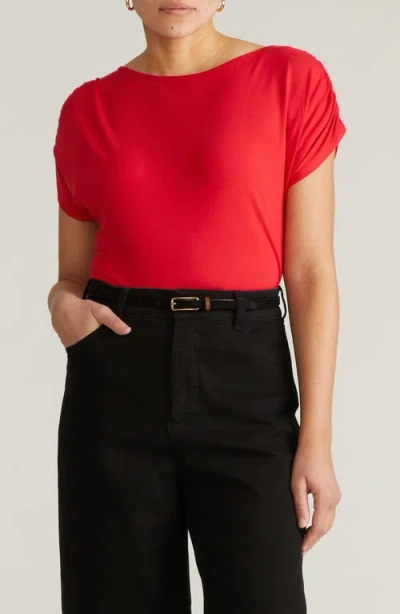 Universal Standard Helena Divine Jersey Top In Lipstick