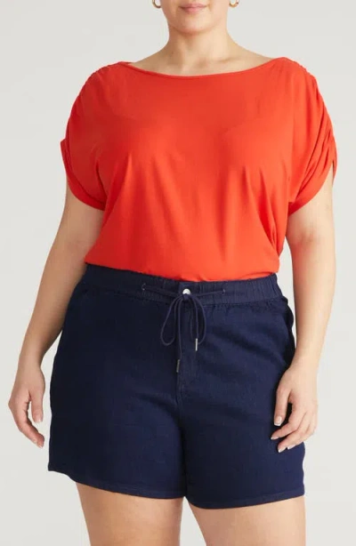 Universal Standard Helena Divine Jersey Top In Orange