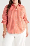 Universal Standard Henning X Us Madison Poplin Button-up Shirt In Orange
