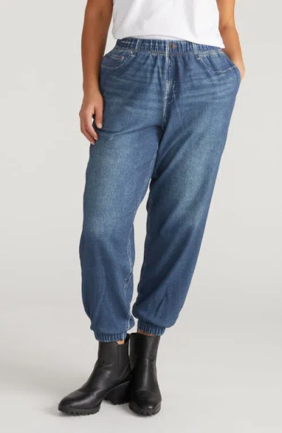 Universal Standard Henry Trompe L'oeil Faux Denim Joggers In Blue