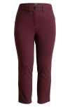 Universal Standard High Waist Stretch Ponte Cigarette Pants In Black Cherry